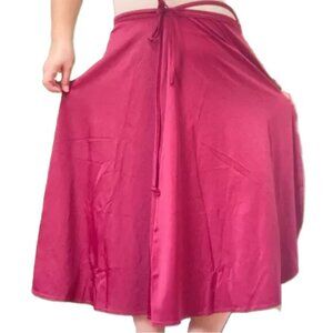 CAPEZIO Dance Professional Wear Maxi Long Wrap Burgundy Skirt Womens Medium